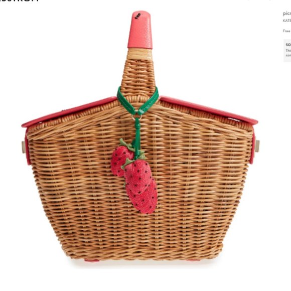 kate spade picnic perfect 3D wicker picnic basket - Picture 3 of 11